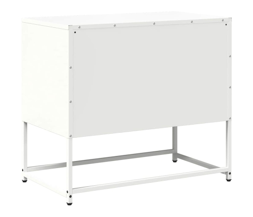 Mueble para TV de acero blanco 68x39x60,5 cm