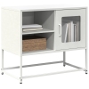 Mueble para TV de acero blanco 68x39x60,5 cm