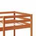Cama alta escritorio y estantes madera maciza marrón 90x200 cm