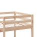 Cama alta sin colchón madera maciza de pino 90x190 cm