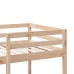 Cama alta sin colchón madera maciza de pino 75x190 cm