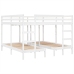 Litera triple madera maciza de pino blanca 200x200/80x200 cm