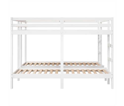 Litera triple madera maciza de pino blanca 200x200/80x200 cm