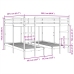 Litera triple madera maciza de pino blanca 200x200/80x200 cm