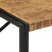 Mesa de centro de madera maciza de mango rugosa 100x100x35 cm