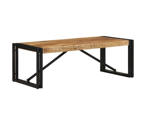 Mesa de centro de madera maciza de mango rugosa 100x50x35 cm