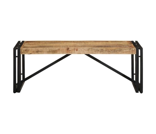 Mesa de centro de madera maciza de mango rugosa 100x50x35 cm