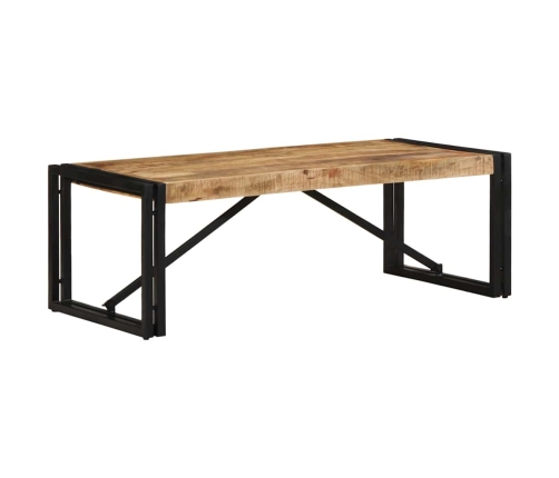 Mesa de centro de madera maciza de mango rugosa 100x50x35 cm