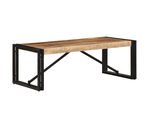 Mesa de centro de madera maciza de mango rugosa 100x50x35 cm