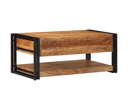 Mesa de centro madera maciza de acacia 90x50x38 cm