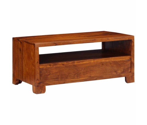 Mesa de centro de madera maciza de acacia 90x50x40 cm