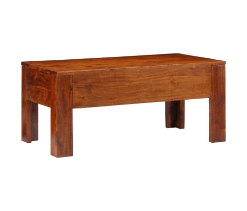 Mesa de centro de madera maciza de acacia 90x50x40 cm