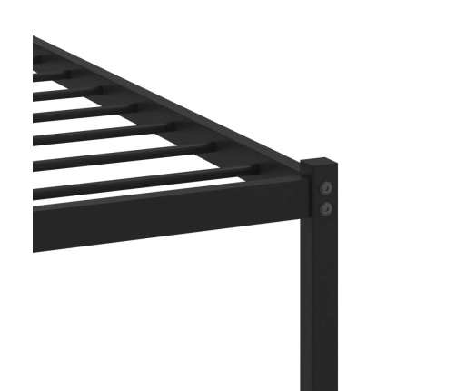Estructura de cama sin colchón metal roble ahumado 90x190 cm