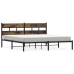 Estructura de cama sin colchón metal roble ahumado 183x213 cm
