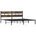 Estructura de cama sin colchón metal roble ahumado 183x213 cm