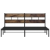 Estructura de cama sin colchón metal roble ahumado 183x213 cm