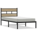 Estructura de cama sin colchón metal roble Sonoma 107x203 cm