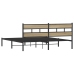 Estructura de cama sin colchón metal roble Sonoma 183x213 cm