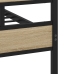 Estructura de cama sin colchón metal roble ahumado 100x190 cm