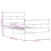 Estructura de cama sin colchón metal roble ahumado 100x190 cm