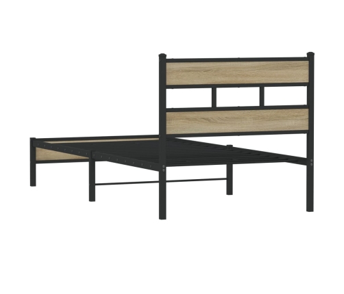 Estructura de cama sin colchón madera roble Sonoma 107x200 cm