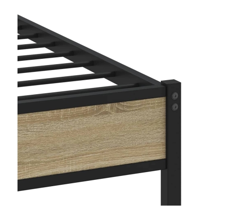 Estructura de cama sin colchón madera roble Sonoma 107x200 cm
