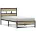 Estructura de cama sin colchón metal roble Sonoma 75x190 cm