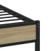 Estructura de cama sin colchón metal roble Sonoma 75x190 cm