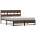 Estructura de cama sin colchón metal marrón roble 160x200 cm