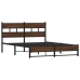 Estructura de cama sin colchón metal marrón roble 160x200 cm