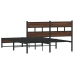 Estructura de cama sin colchón metal marrón roble 160x200 cm