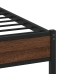 Estructura de cama sin colchón metal marrón roble 160x200 cm