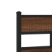 Estructura de cama sin colchón metal marrón roble 160x200 cm