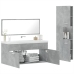 Set muebles de baño 2 piezas madera contrachapada gris hormigón