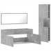 Set muebles de baño 2 piezas madera contrachapada gris hormigón