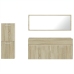 Set de muebles de baño 3 pzas madera contrachapada roble Sonoma