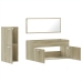 Set de muebles de baño 3 pzas madera contrachapada roble Sonoma