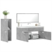 Set muebles de baño 2 piezas madera contrachapada gris hormigón