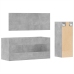 Set muebles de baño 2 piezas madera contrachapada gris hormigón