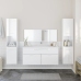 Juego muebles de baño 4 pzas madera contrachapada blanco brillo