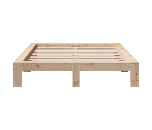 Estructura de cama sin colchón madera de pino blanco 150x200 cm