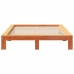 Cama sin colchón madera maciza de pino marrón cera 140x200 cm