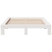 Estructura de cama sin colchón madera de pino blanca 140x190 cm