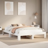 Estructura de cama sin colchón madera de pino blanca 140x190 cm