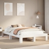 Estructura de cama sin colchón madera maciza blanca 120x190 cm