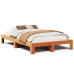 Estructura de cama sin colchón madera maciza marrón 120x190 cm