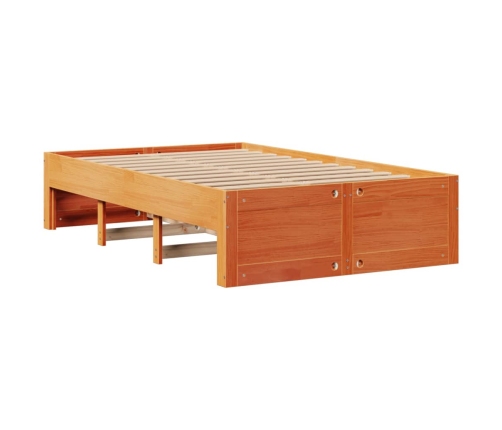 Cama sin colchón con cajones madera de pino marrón 135x190 cm