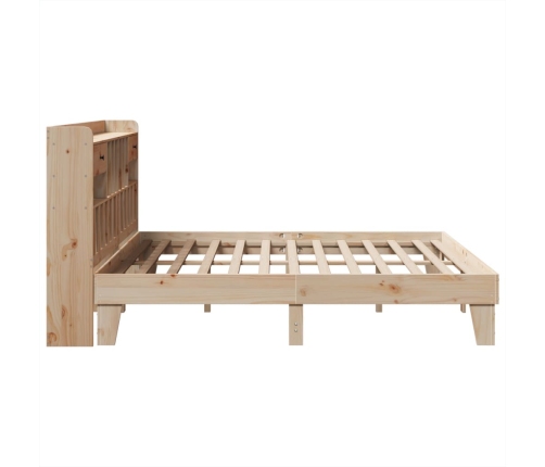 Estructura de cama sin colchón madera maciza de pino 200x200 cm