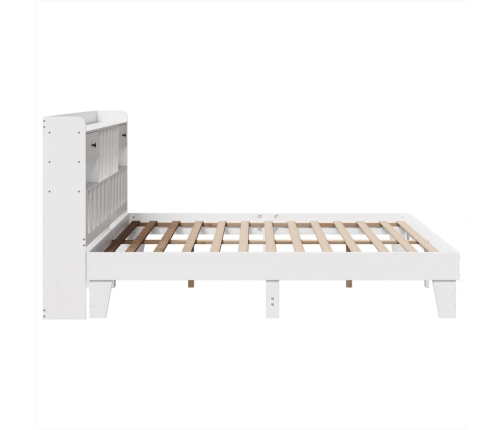 Estructura de cama sin colchón madera maciza blanca 200x200 cm