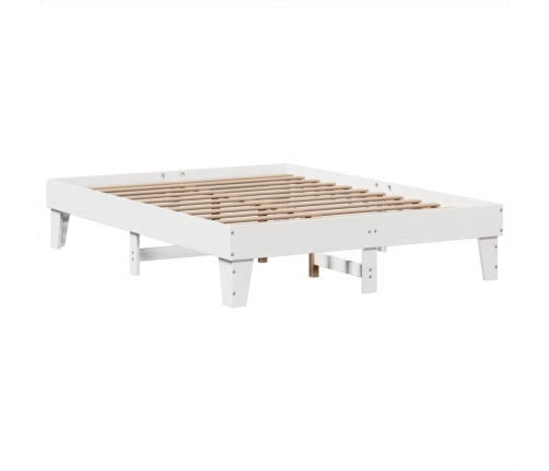 Estructura de cama sin colchón madera maciza de pino 160x200 cm